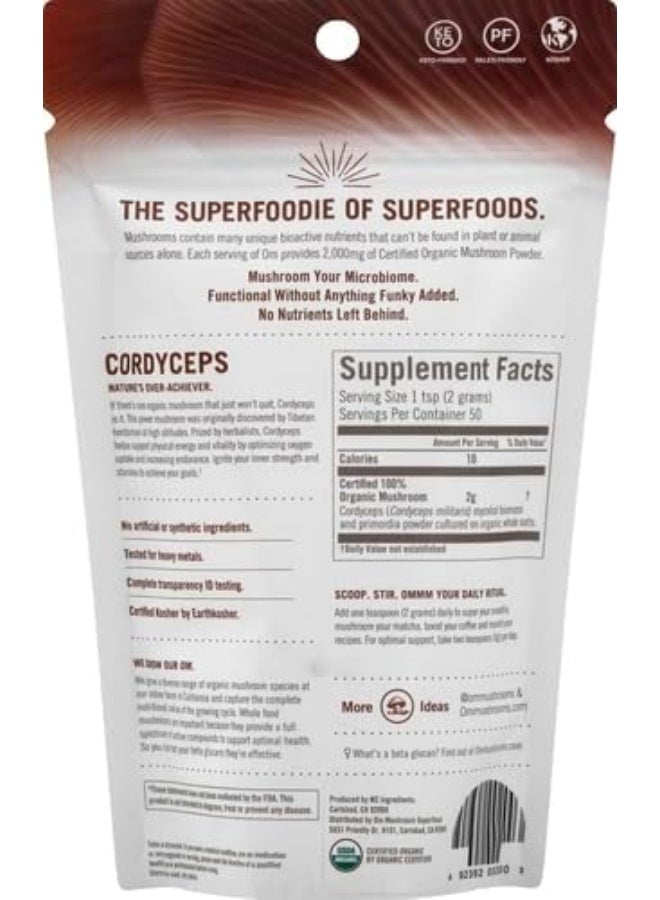 OM Cordyceps Organic Mushroom Powder 100g - Image 3